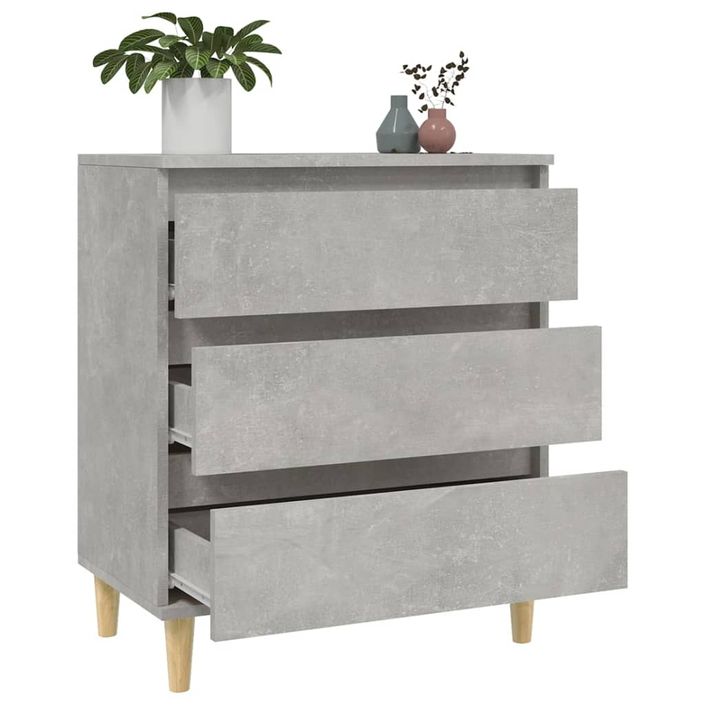 Buffet Gris béton 60x35x70 cm Bois d'ingénierie - Photo n°5