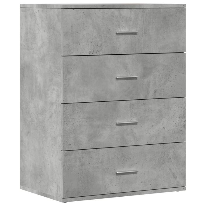 Buffet gris béton 60x39x80 cm bois d'ingénierie - Photo n°1