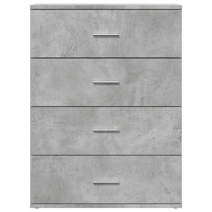 Buffet gris béton 60x39x80 cm bois d'ingénierie - Photo n°5