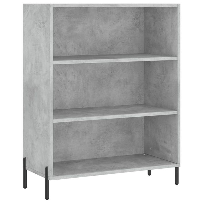 Buffet gris béton 69,5x32,5x180 cm bois d'ingénierie - Photo n°4