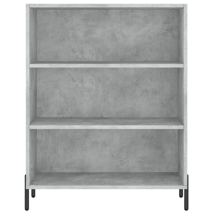 Buffet gris béton 69,5x32,5x180 cm bois d'ingénierie - Photo n°5