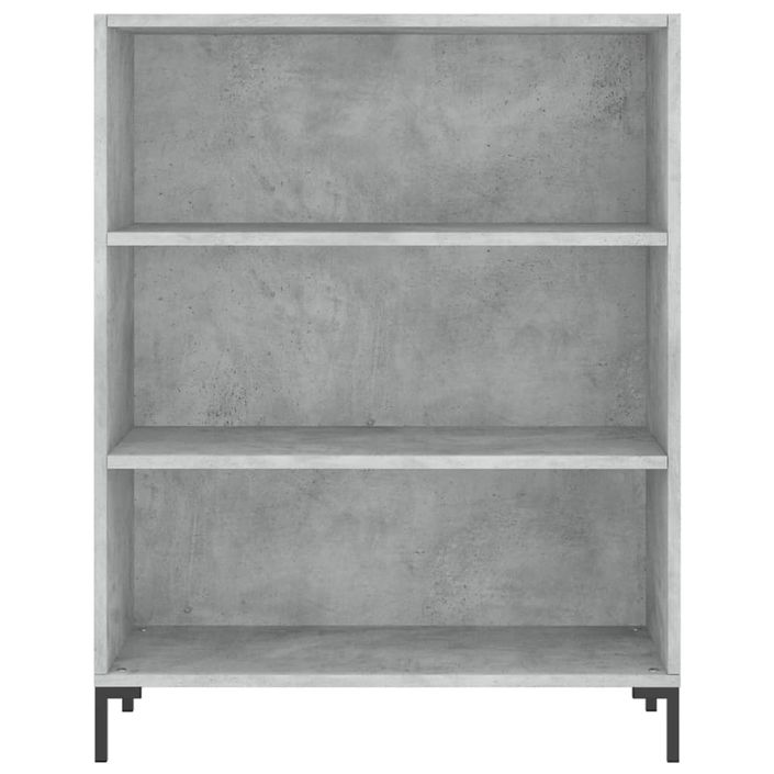 Buffet gris béton 69,5x32,5x180 cm bois d'ingénierie - Photo n°5