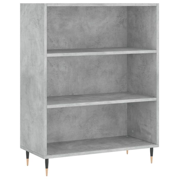 Buffet gris béton 69,5x32,5x180 cm bois d'ingénierie - Photo n°4