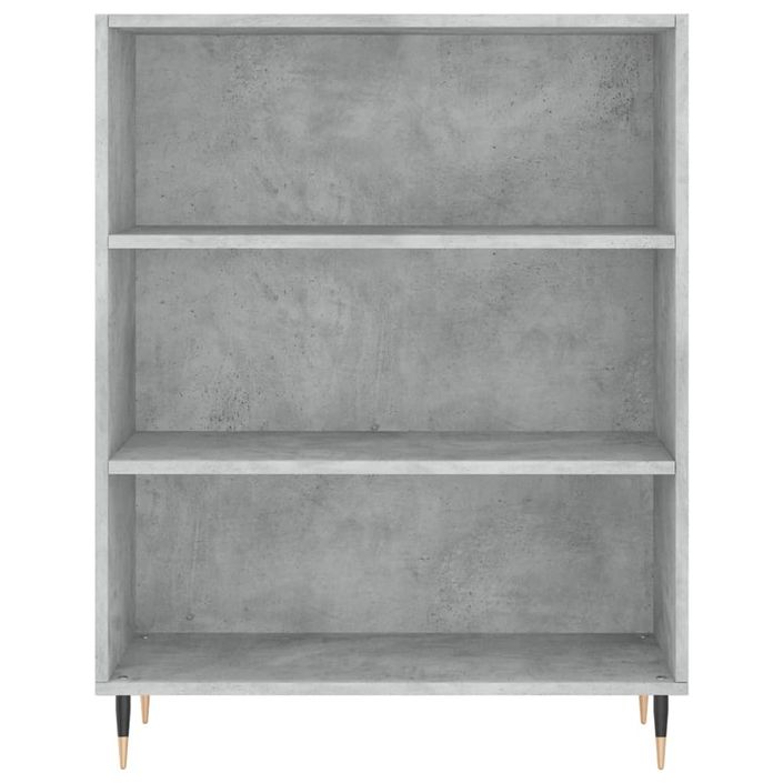 Buffet gris béton 69,5x32,5x180 cm bois d'ingénierie - Photo n°5