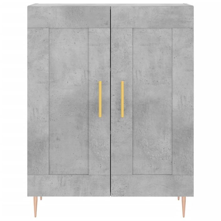 Buffet gris béton 69,5x34x90 cm bois d'ingénierie - Photo n°5