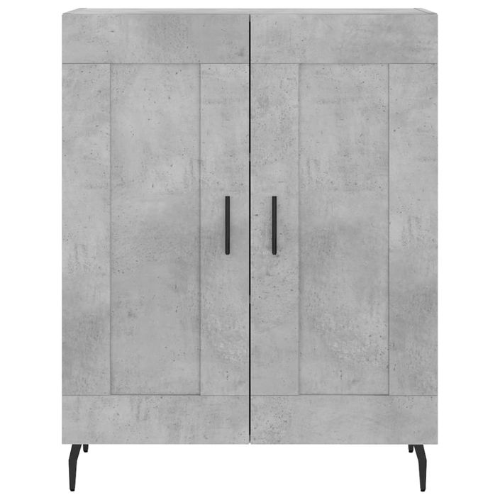 Buffet gris béton 69,5x34x90 cm bois d'ingénierie - Photo n°5