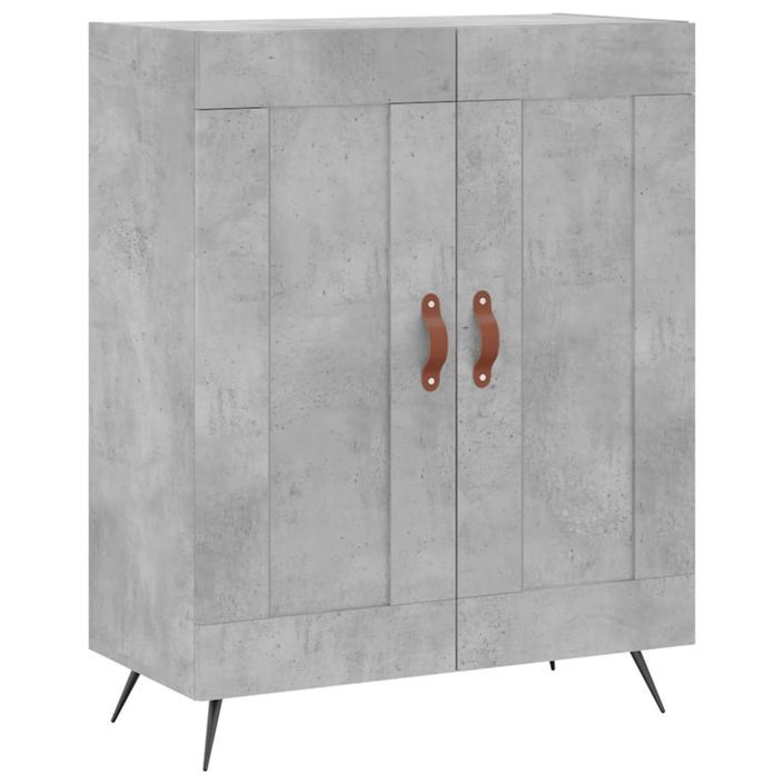 Buffet gris béton 69,5x34x90 cm bois d'ingénierie - Photo n°1