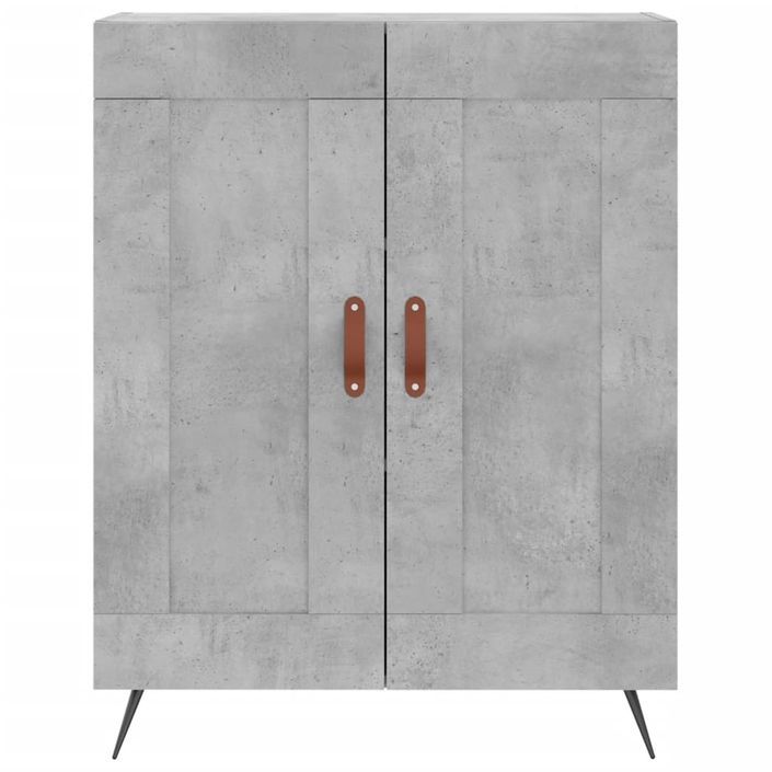 Buffet gris béton 69,5x34x90 cm bois d'ingénierie - Photo n°5