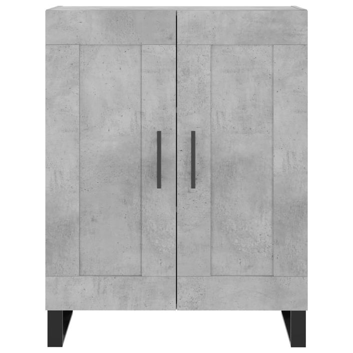 Buffet gris béton 69,5x34x90 cm bois d'ingénierie - Photo n°5