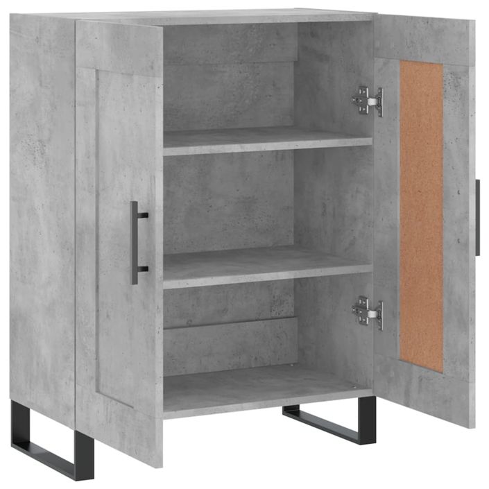 Buffet gris béton 69,5x34x90 cm bois d'ingénierie - Photo n°6