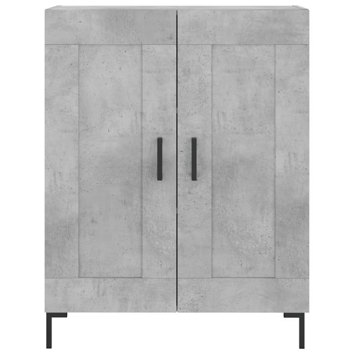 Buffet gris béton 69,5x34x90 cm bois d'ingénierie - Photo n°5