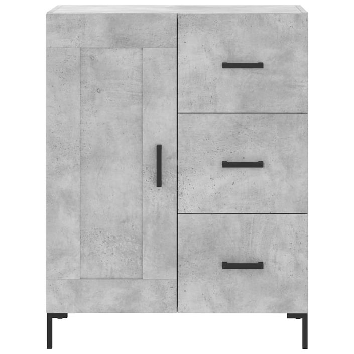 Buffet gris béton 69,5x34x90 cm bois d'ingénierie - Photo n°5