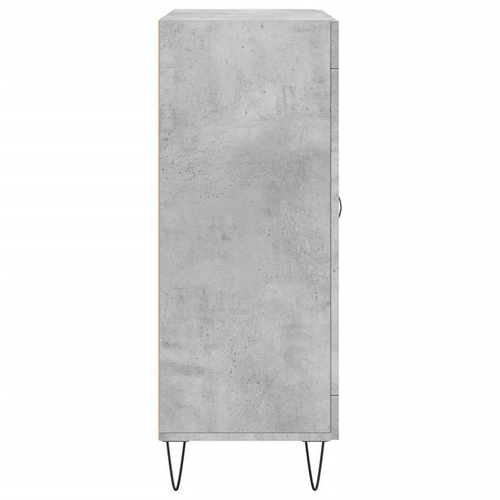 Buffet gris béton 69,5x34x90 cm bois d'ingénierie - Photo n°7