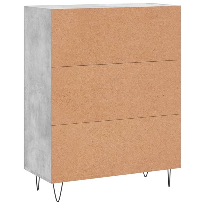 Buffet gris béton 69,5x34x90 cm bois d'ingénierie - Photo n°8