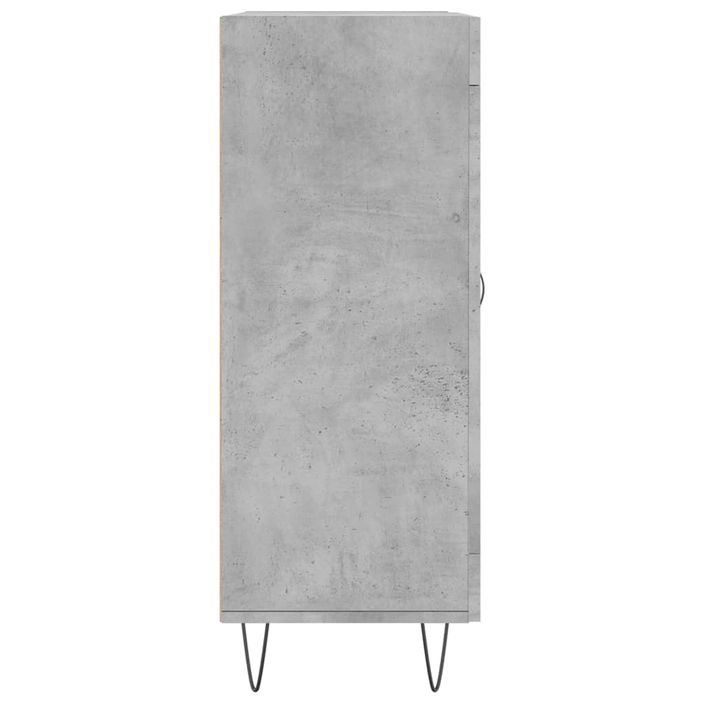 Buffet gris béton 69,5x34x90 cm bois d'ingénierie - Photo n°7