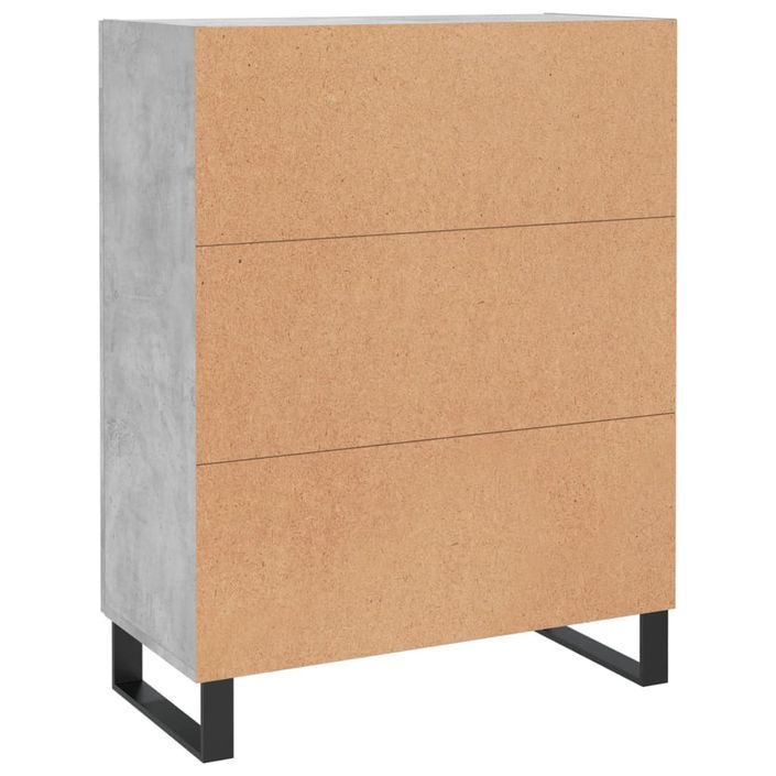 Buffet gris béton 69,5x34x90 cm bois d'ingénierie - Photo n°8