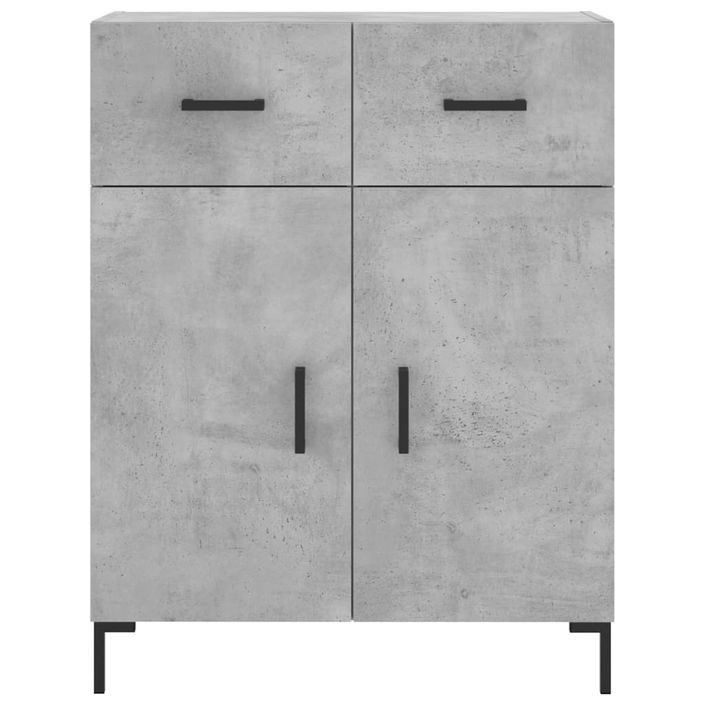 Buffet gris béton 69,5x34x90 cm bois d'ingénierie - Photo n°6