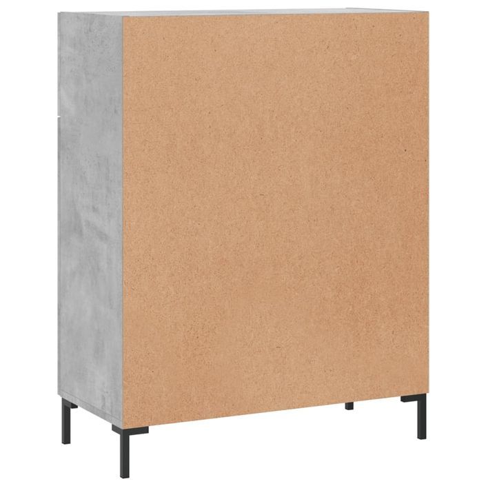 Buffet gris béton 69,5x34x90 cm bois d'ingénierie - Photo n°8