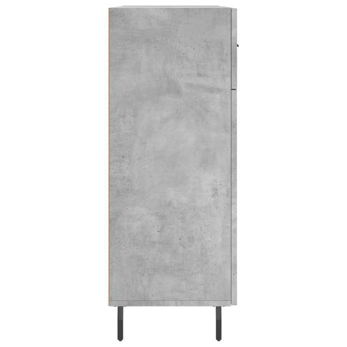 Buffet gris béton 69,5x34x90 cm bois d'ingénierie - Photo n°7