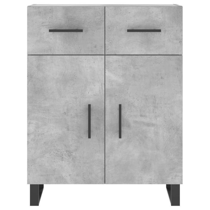 Buffet gris béton 69,5x34x90 cm bois d'ingénierie - Photo n°6