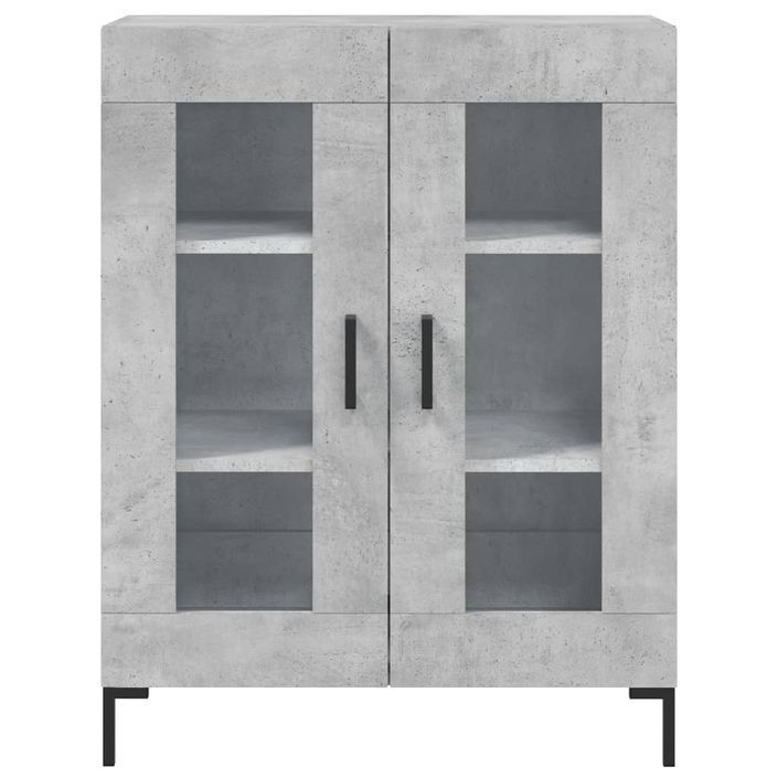 Buffet gris béton 69,5x34x90 cm bois d'ingénierie - Photo n°5