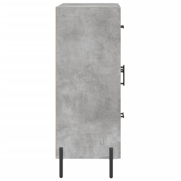 Buffet gris béton 69,5x34x90 cm bois d'ingénierie - Photo n°7