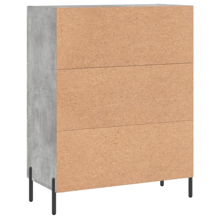 Buffet gris béton 69,5x34x90 cm bois d'ingénierie - Photo n°8