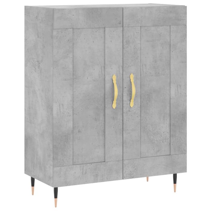 Buffet gris béton 69,5x34x90 cm bois d'ingénierie - Photo n°1