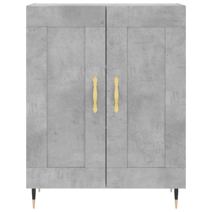 Buffet gris béton 69,5x34x90 cm bois d'ingénierie - Photo n°5