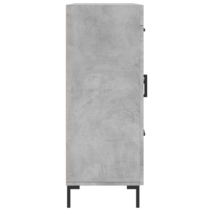 Buffet gris béton 69,5x34x90 cm bois d'ingénierie - Photo n°7