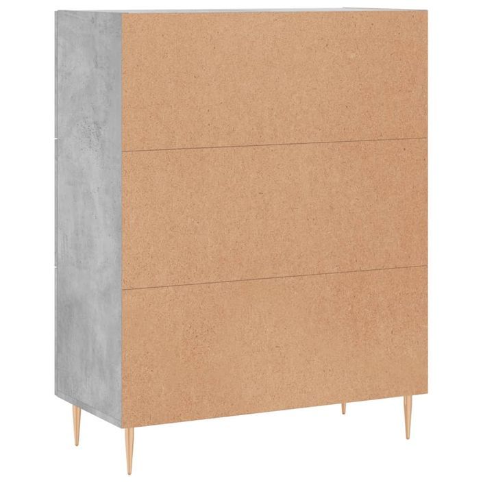 Buffet gris béton 69,5x34x90 cm bois d'ingénierie - Photo n°8