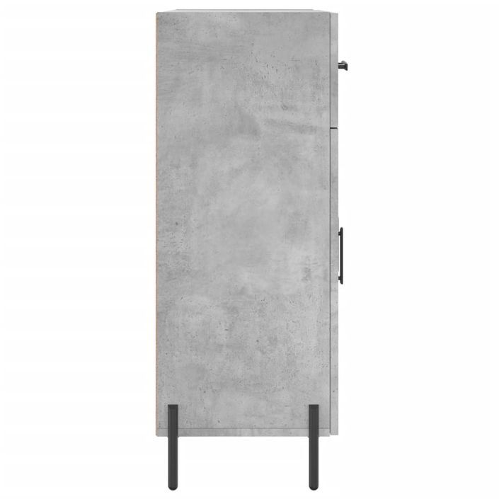 Buffet gris béton 69,5x34x90 cm bois d'ingénierie - Photo n°7