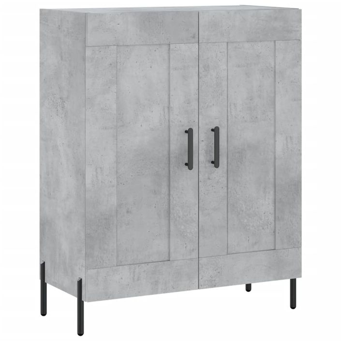 Buffet gris béton 69,5x34x90 cm bois d'ingénierie - Photo n°1