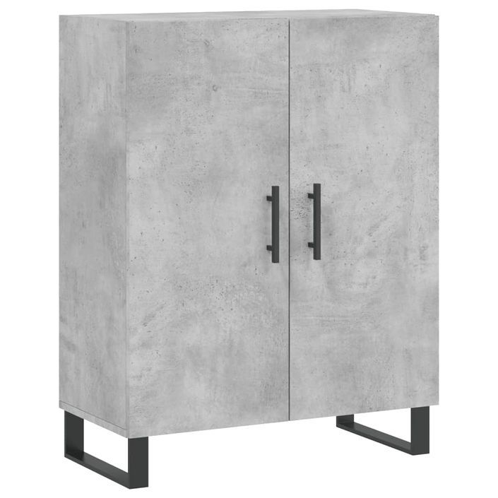 Buffet gris béton 69,5x34x90 cm bois d'ingénierie - Photo n°1