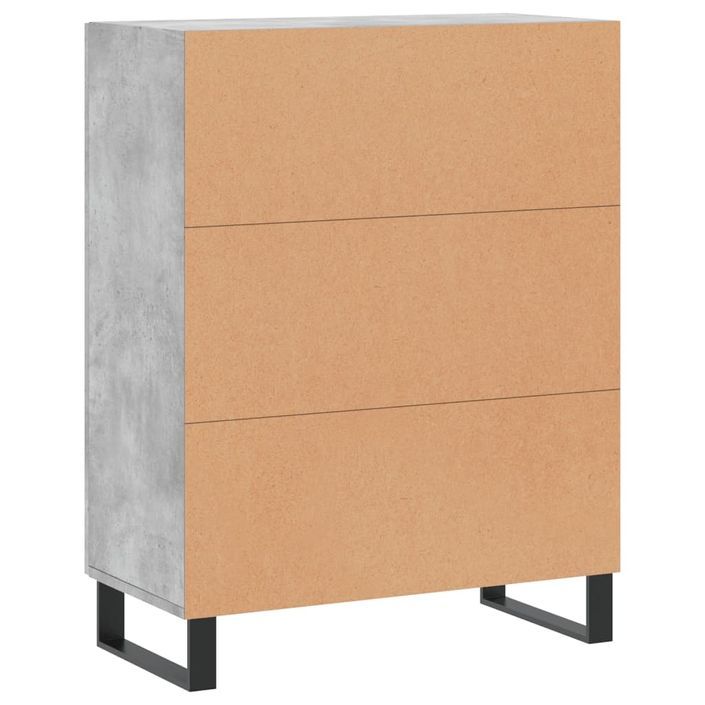 Buffet gris béton 69,5x34x90 cm bois d'ingénierie - Photo n°8