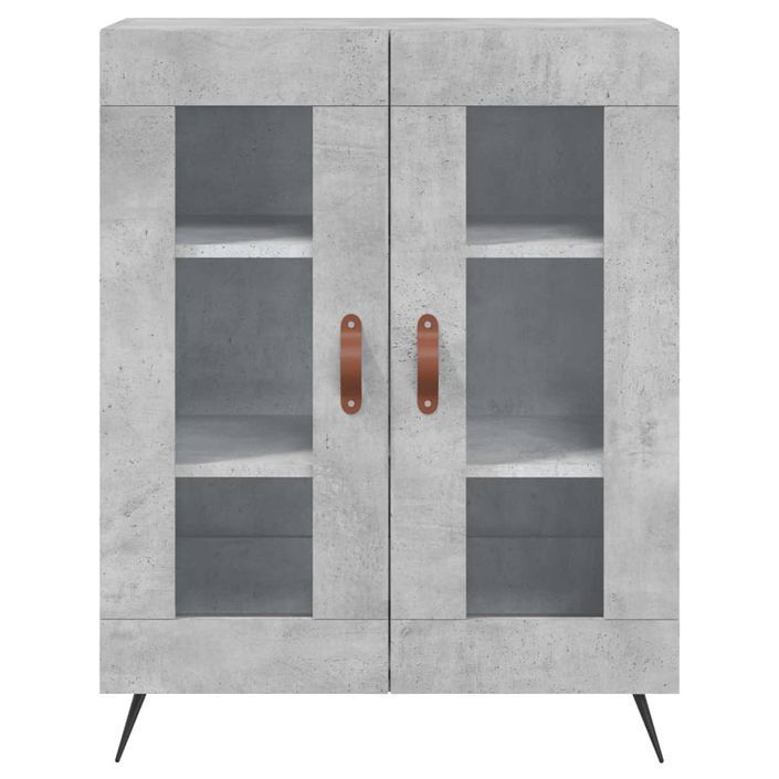 Buffet gris béton 69,5x34x90 cm bois d'ingénierie - Photo n°5