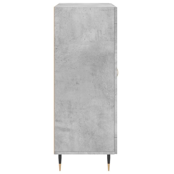 Buffet gris béton 69,5x34x90 cm bois d'ingénierie - Photo n°7