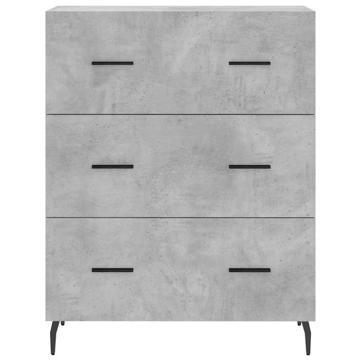 Buffet gris béton 69,5x34x90 cm bois d'ingénierie - Photo n°5