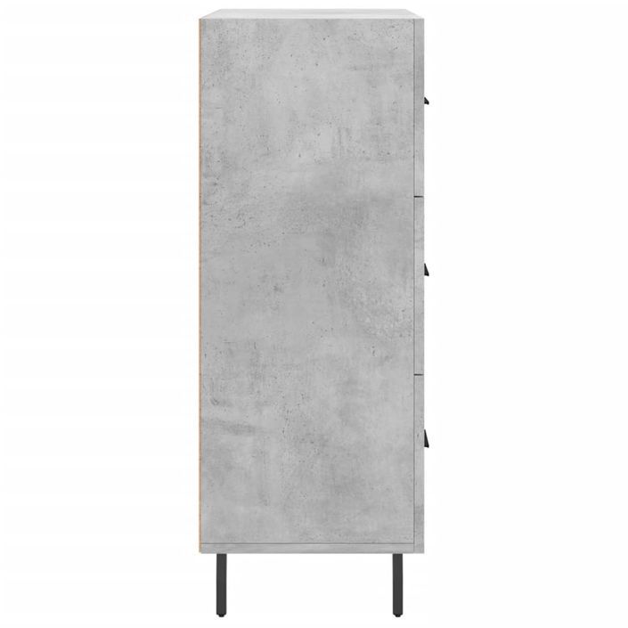 Buffet gris béton 69,5x34x90 cm bois d'ingénierie - Photo n°7