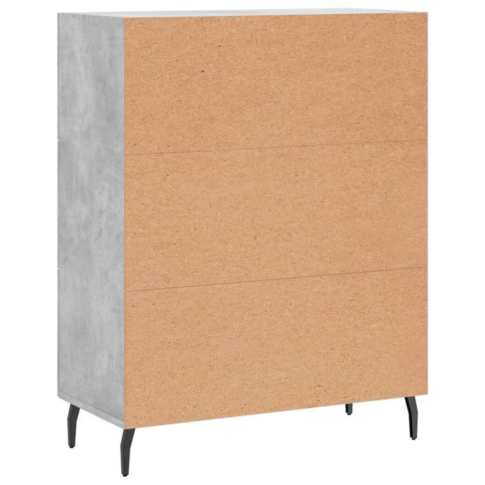 Buffet gris béton 69,5x34x90 cm bois d'ingénierie - Photo n°8