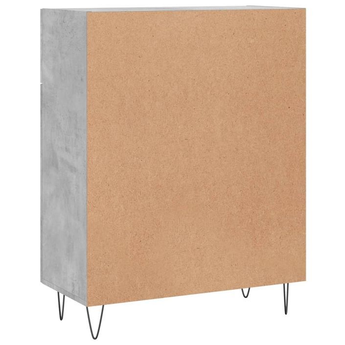 Buffet gris béton 69,5x34x90 cm bois d'ingénierie - Photo n°8