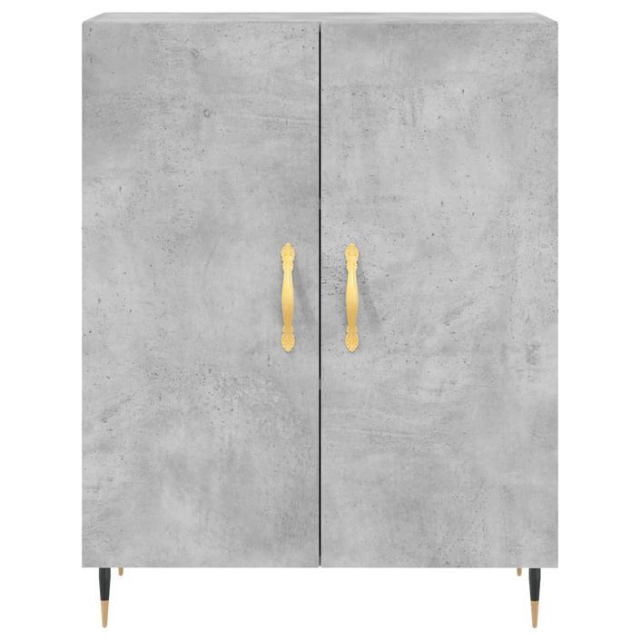 Buffet gris béton 69,5x34x90 cm bois d'ingénierie - Photo n°5