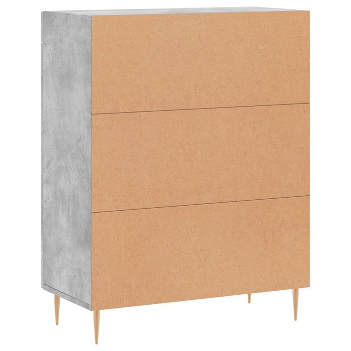 Buffet gris béton 69,5x34x90 cm bois d'ingénierie - Photo n°8