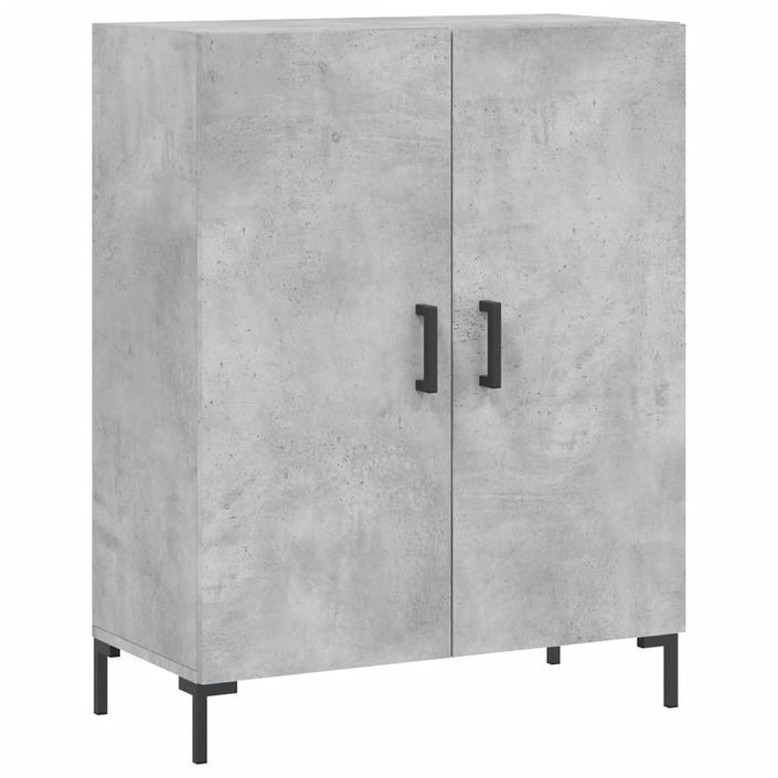 Buffet gris béton 69,5x34x90 cm bois d'ingénierie - Photo n°1