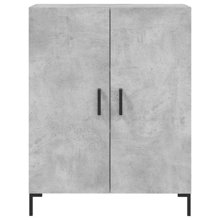 Buffet gris béton 69,5x34x90 cm bois d'ingénierie - Photo n°5