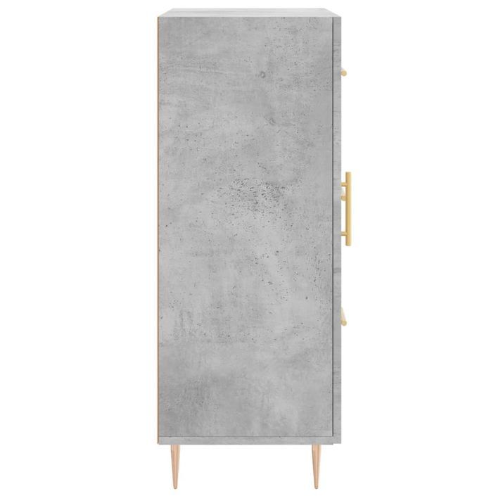 Buffet gris béton 69,5x34x90 cm bois d'ingénierie - Photo n°7