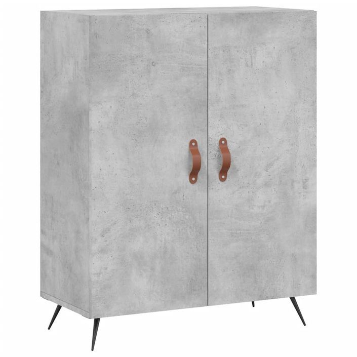 Buffet gris béton 69,5x34x90 cm bois d'ingénierie - Photo n°1