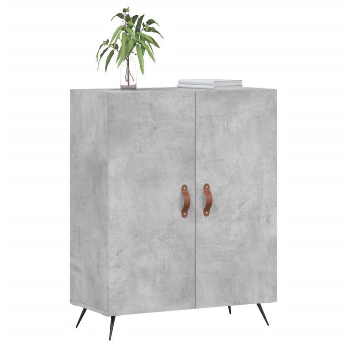 Buffet gris béton 69,5x34x90 cm bois d'ingénierie - Photo n°3