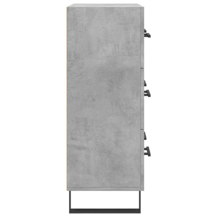 Buffet gris béton 69,5x34x90 cm bois d'ingénierie - Photo n°7