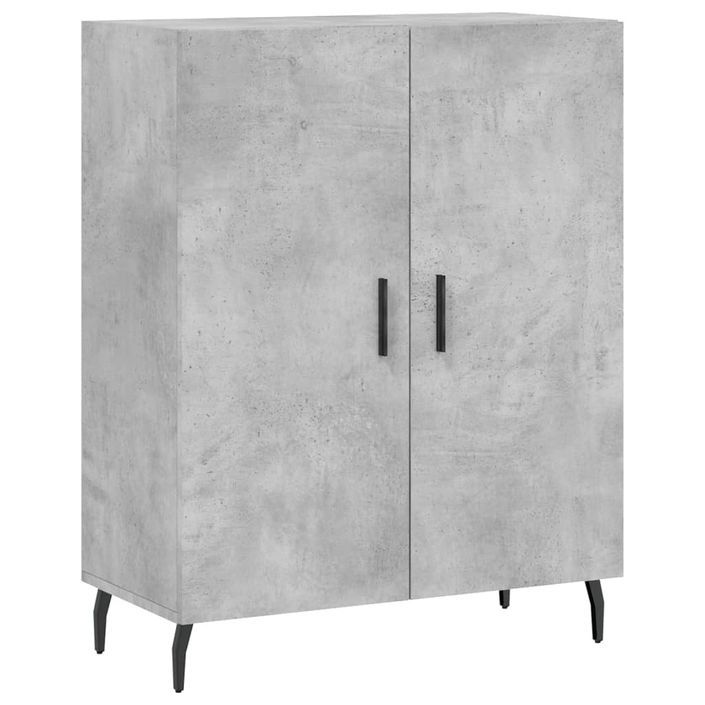 Buffet gris béton 69,5x34x90 cm bois d'ingénierie - Photo n°1